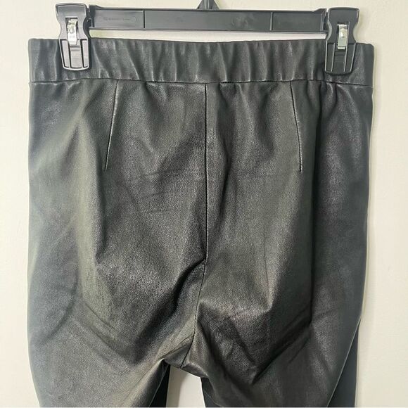 Theory Adbelle Leather Pull On Leggings 4 - Picture 5 of 8